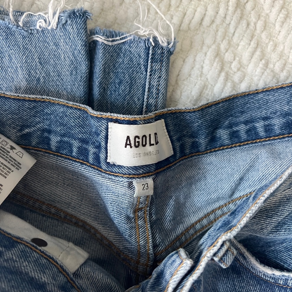 AGOLDE Cherie High Rise Straight Jeans in Tone - Picture 7 of 8